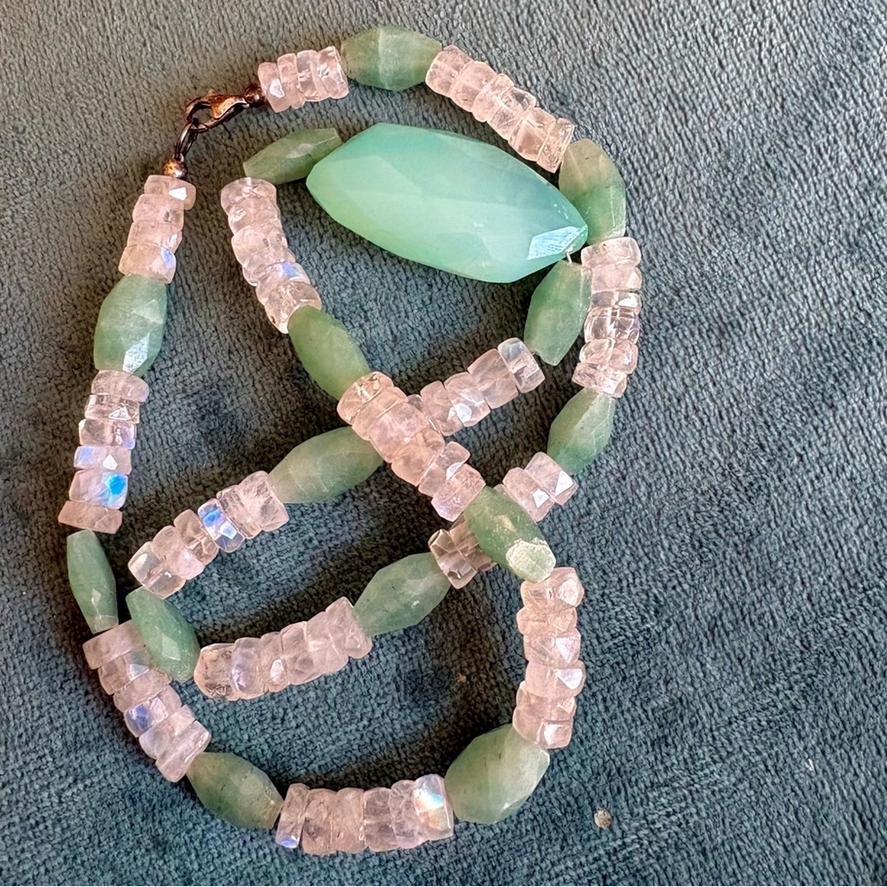 3 FOR $40: Semi-precious gemstone beaded necklace